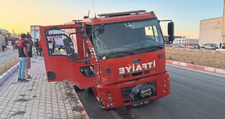 Yangın yolunda korkunç kaza