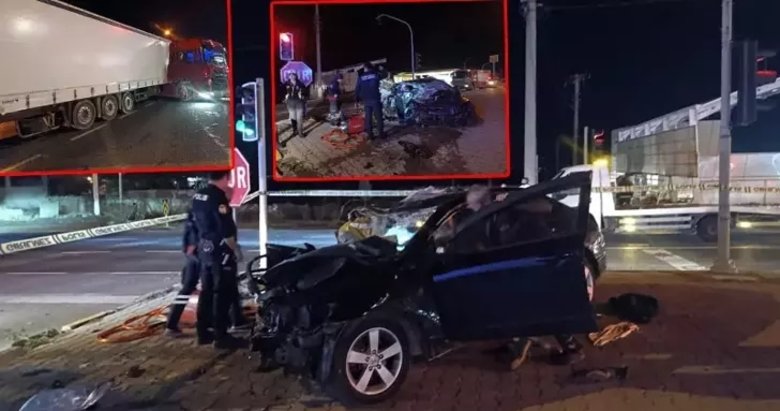 Manisa’da tır ile otomobil çarpıştı: 1 ölü, 3 yaralı