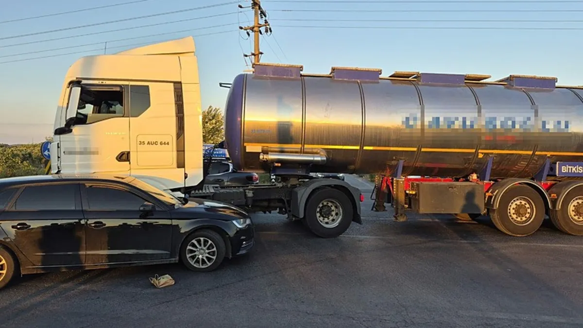 Tanker ile otomobil çarpıştı: 6 yaralı