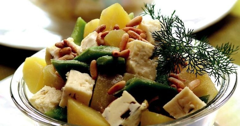 otlu peynirli patates salatasi nasil