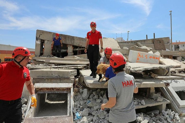 Arama kurtarma ekipleri can dostlar için eğitim alıyor
