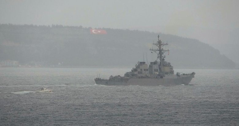 ABD savaş gemisi Çanakkale Boğazı’ndan geçti