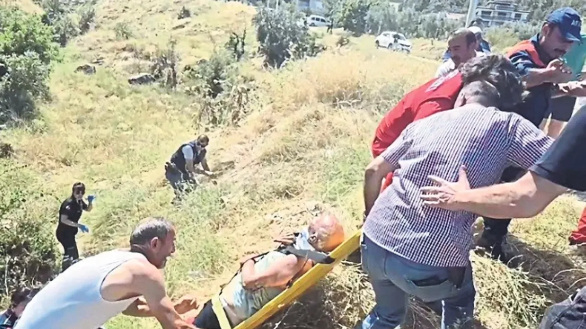 Dere yatağına düşen yaşlı adam dron takibi sayesinde bulundu