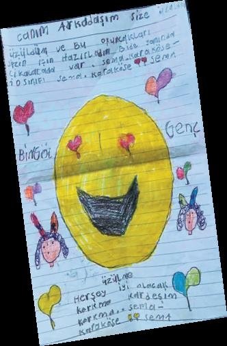 Sema’nın sevgi paketini jandarma ulaştırdı