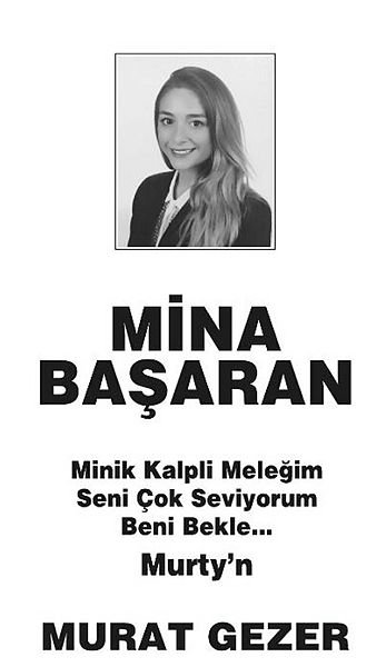 Mina Başaran’ın nişanlısı Murat Gezer’den yürek yakan ölüm ilanı