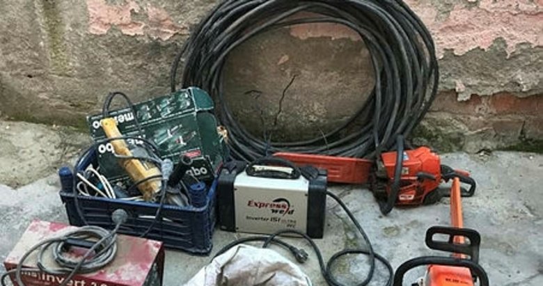Hırsızlar sanayi kablosu ve zeytinyağıyla yakalandı