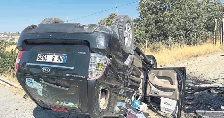 Takla atan otomobilin sürücüsü yaşamını yitirdi