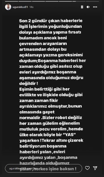 Ebru Şallı ve Uğur Akkuş boşanıyor mu?