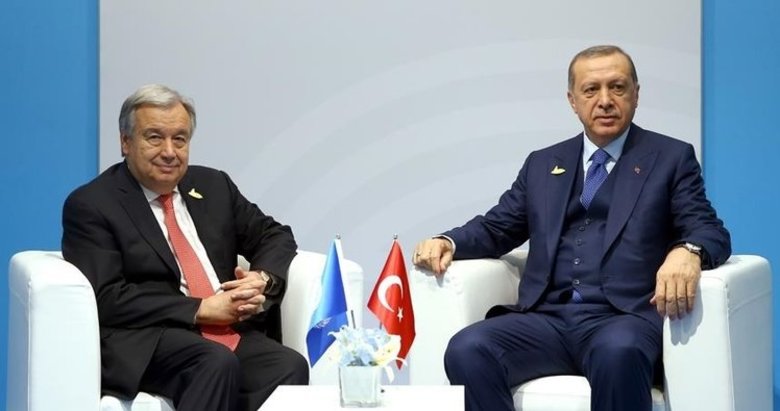 Başkan Erdoğan BM Genel Sekreteri Guterres ile görüştü
