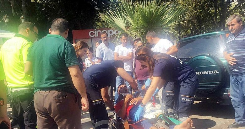 Manisa’da ters yönden gelen otomobille motosiklet çarpıştı