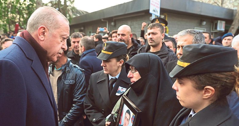 Başkan Erdoğan çığ şehidini uğurladı