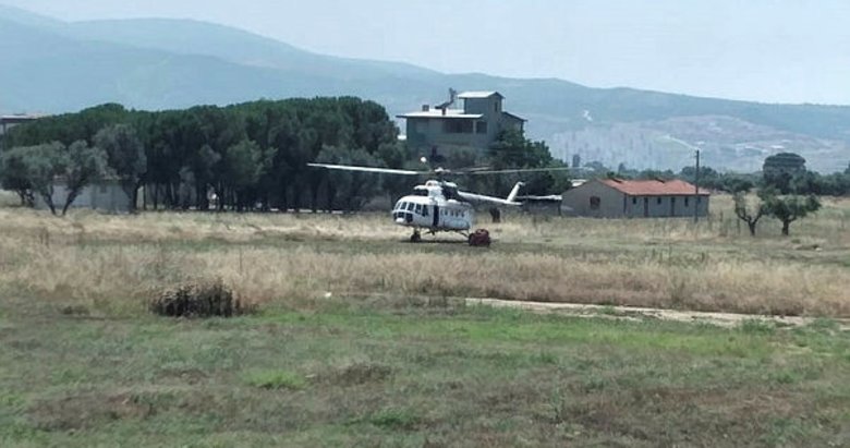 Arızalanan helikopter yerleşim yeri yakınına indi