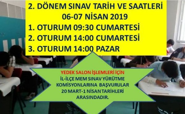 AÖL sınav tarihi 2019 yılında nedir? AÖL 2. dönem sınav yerleri