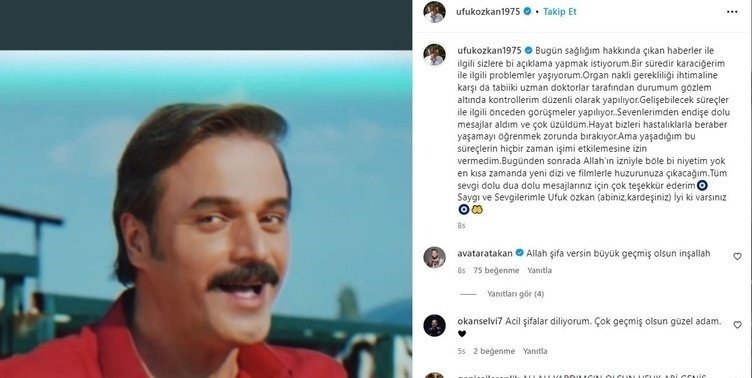Ünlü oyuncu Ufuk Özkan hastaneden güzel haberi paylaştı: Organ nakline gerek kalmadı