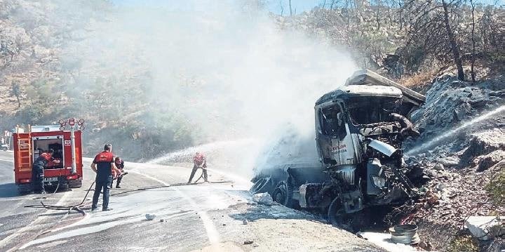 TIR’la birlikte yürekler de yandı