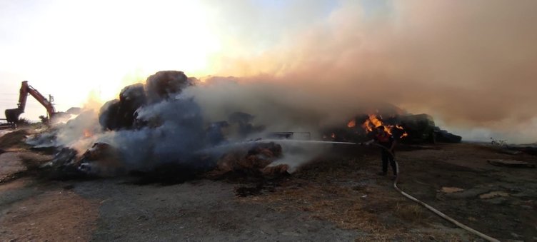 Muğla’da hayvancılık tesisinde korkutan yangın! Tonlarca yem ve saman kül oldu