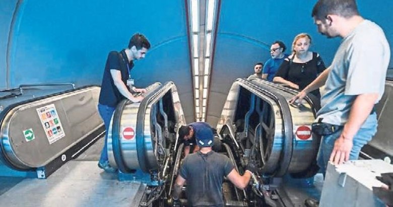 İzmir Metro’nun yürüyen merdivenlerinde son etap