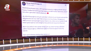 Erdoğan’dan A Milli Futbol Takımına tebrik mesajı