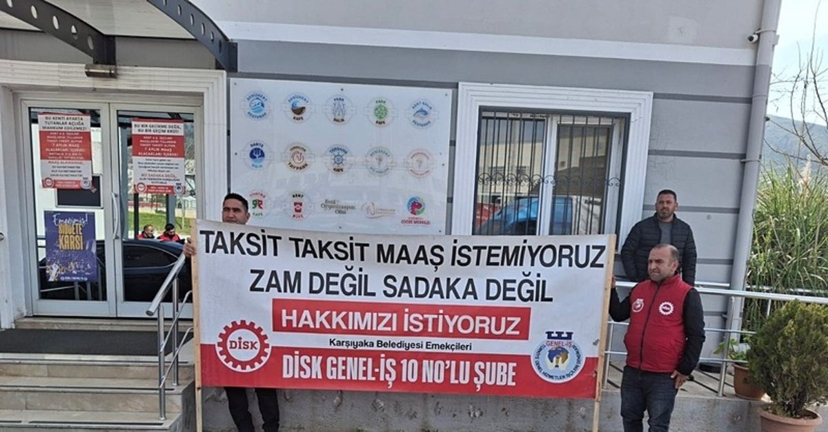 İzmir Karşıyaka'da maaş alamayan işçilere bayramlaşma şoku! "Emekçilere maaş yok"