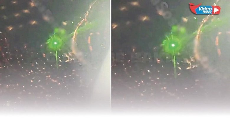 İzmir uçağına lazer tuttular