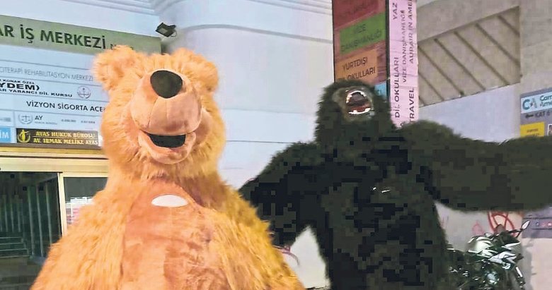 Ayı ve goril eğlencesi