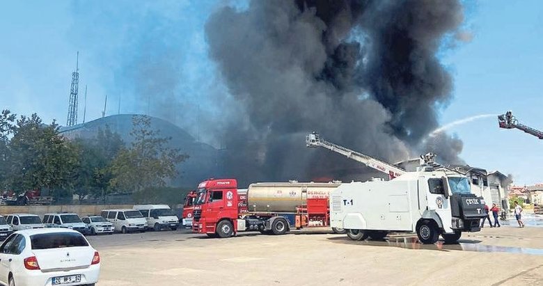 Denizli’de korkutan yangın