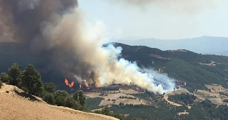 Söndürme çalışmalarına giden traktör kül oldu