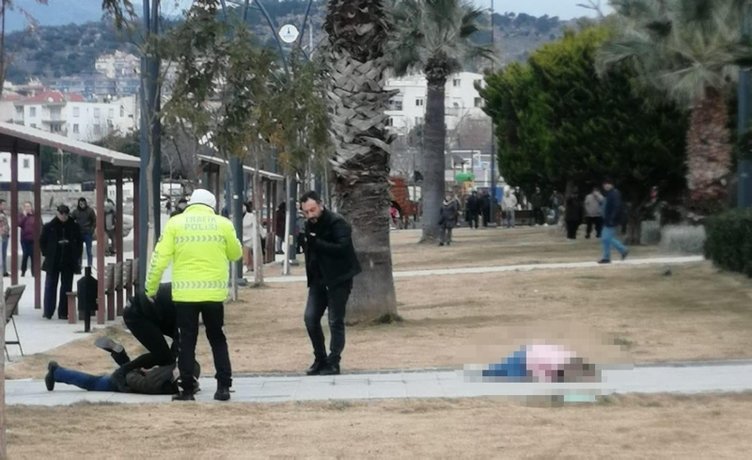 İzmir Dikili’de dehşet! Parkta eşini vurdu, polis gelene kadar başında bekledi