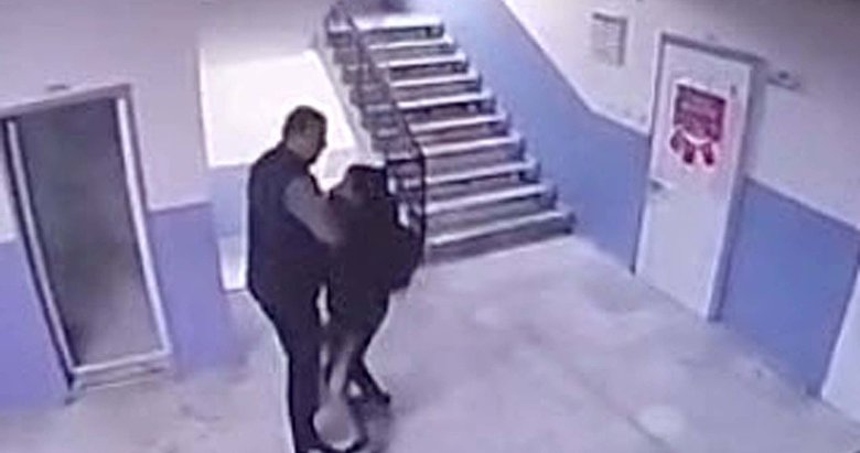 Manisa’da korkunç görüntü! Otizmli öğrenciyi itip merdivenlerden düşürdü