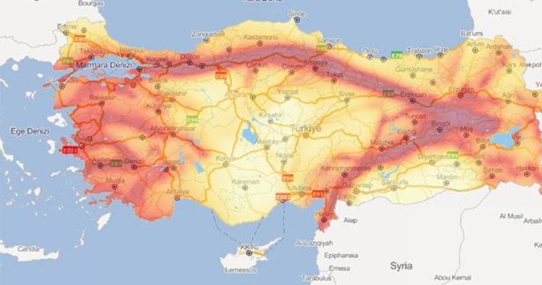 Birçok ilin deprem tehlikesi değeri değişti