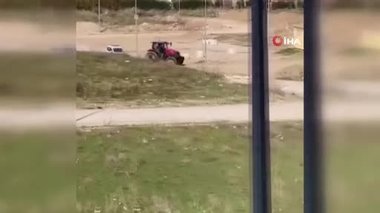 Filmleri aratmayan olay! Polisler ehliyetsiz traktör sürücüsünü böyle kovaladı