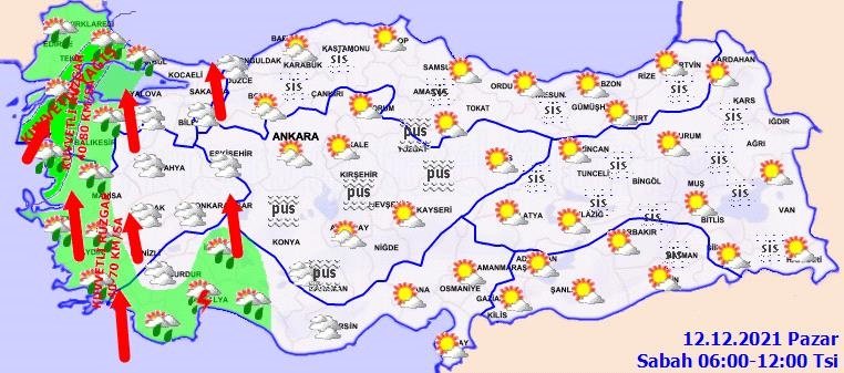 meteoroloji izmir ve ege yi uyardi kuvvetli saganak ve ruzgar var 12 aralik hava durumu