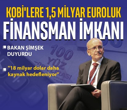 KOBİ’lere 1,5 milyar euroluk finansman imkanı
