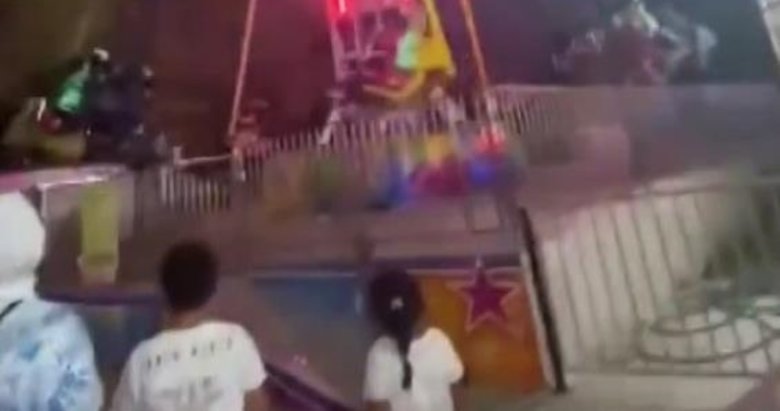 İzmir’deki lunaparkta yaşanan dehşet anları kamerada
