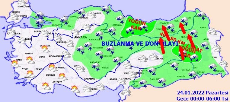 Meteorolojiden o illere yeni uyarı: Kuvvetli kar yağışı bekleniyor! İzmir ve Ege’de hava nasıl olacak? 23 Ocak hava durumu raporu