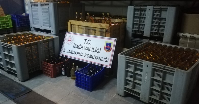İzmir’de jandarmadan bandrolsüz içki operasyonu! 180 bin liralık