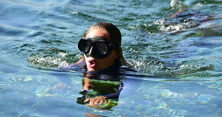 Şahika Ercümen, Kadın Azmağı’nda dalış yaptı