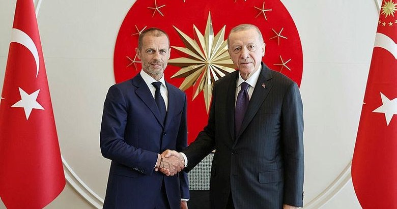 Başkan Erdoğan UEFA Başkanı Ceferin ile görüştü