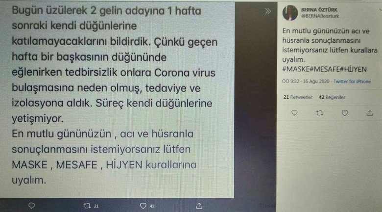 Gittikleri düğünde korona kapan 2 gelin kendi düğününe katılamayacak