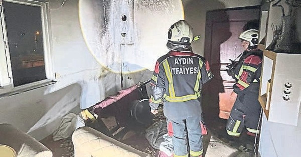 Efeler’de çıkan yangında faciadan dönüldü