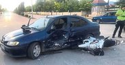 Afyon’daki kazada genç sürücü yaralandı