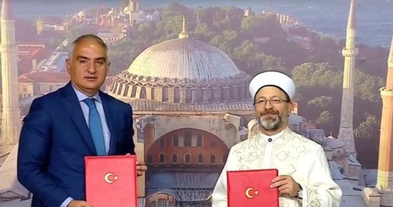 Ayasofya Camii için iş birliği protokolü imzalandı