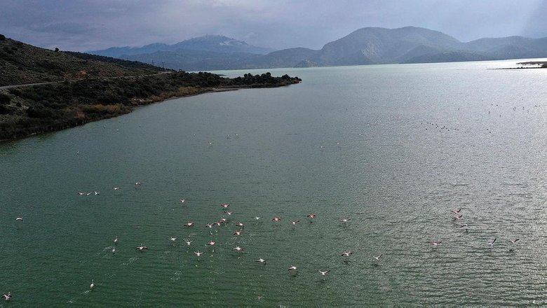 Yağmurlar, kuraklığın etkilediği Bafa Gölü’ne yaradı