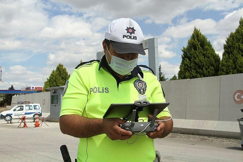 Kural ihlali yapan sürücüler drone ile tespit edildi