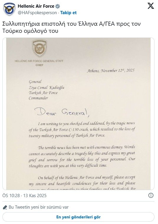 Yunanistan Hava Kuvvetleri’nden alçak paylaşım! Tepkiler sonrası geri adım attılar