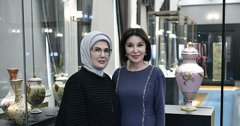 Emine Erdoğan, Özbekistan Cumhurbaşkanı’nın eşi Mirziyoyeva ile bir araya geldi