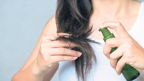 Yazın kuruyan saçlara biberiye yağlı sprey