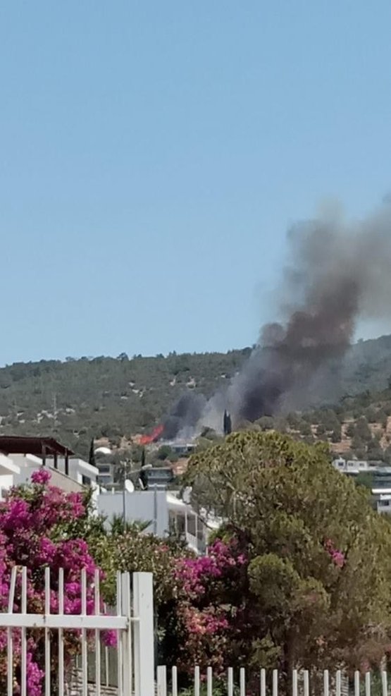 Bodrum’da bir yangın daha! Yerleşim yerlerine yaklaştı
