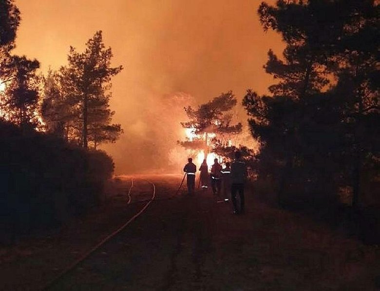 Marmaris’te orman yangını! Tüm ekipler teyakkuz halinde