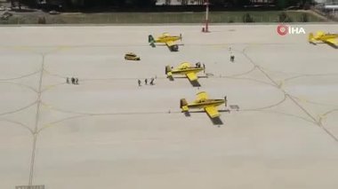 Yüksek manevra kabiliyetli 10 yangın söndürme uçağı İzmir’e geldi